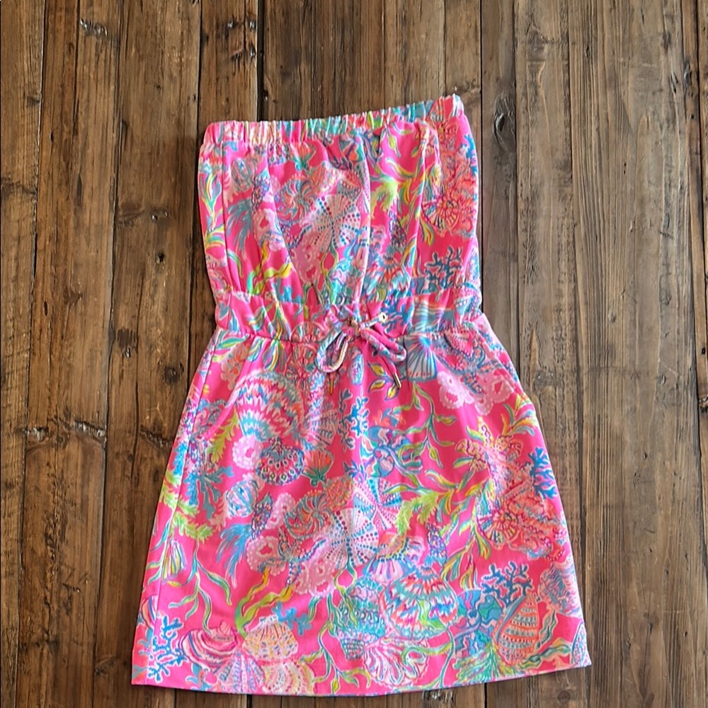 Lilly Pulitzer Pink Strapless Dress